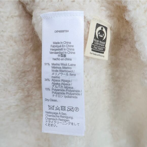 NWT Madewell Wool Alpaca Blend Boucle Knit Oversized Sweater Alabaster Small - Picture 11 of 12